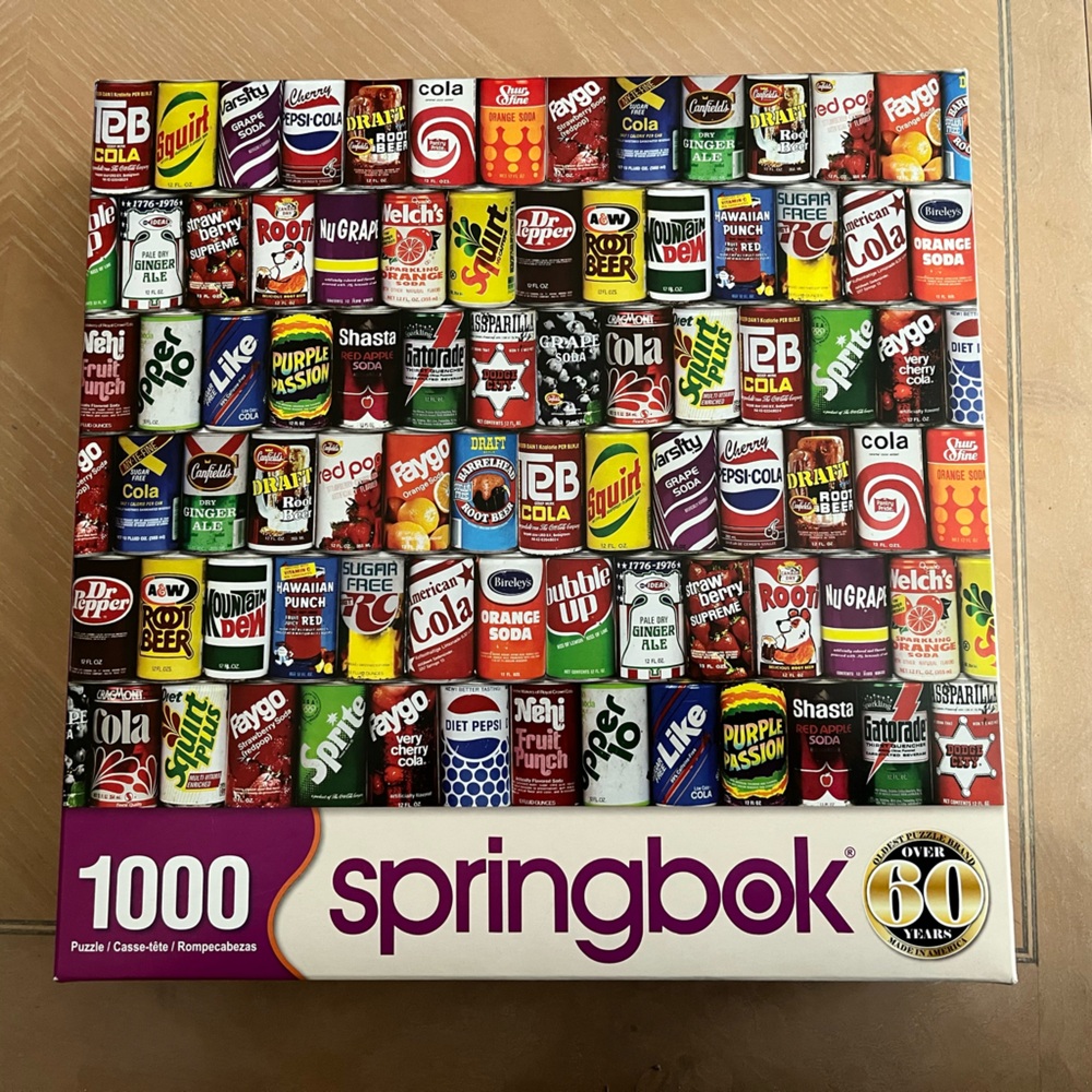 1000 piece Springbok Retro Refreshments jigsaw puzzle.